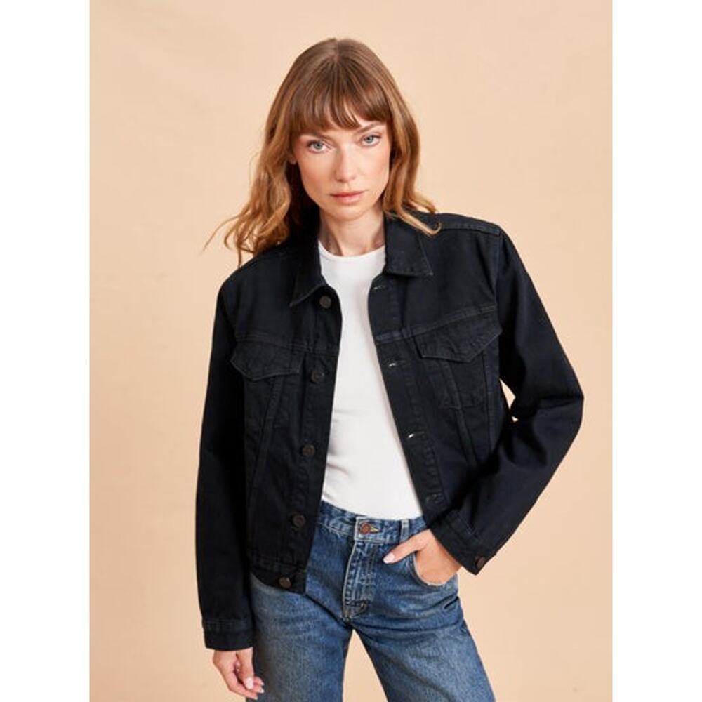 La Ligne The Dean Denim Jean Jacket - S Black